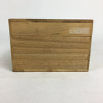 Japanese Wooden Storage Box Pottery Vtg Hako Inside 21.5x14x6.5cm WB828