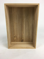 Japanese Wooden Storage Box Pottery Vtg Hako Inside 21.5x14x6.5cm WB828
