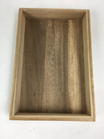 Japanese Wooden Storage Box Pottery Vtg Hako Inside 21.5x14x6.5cm WB828