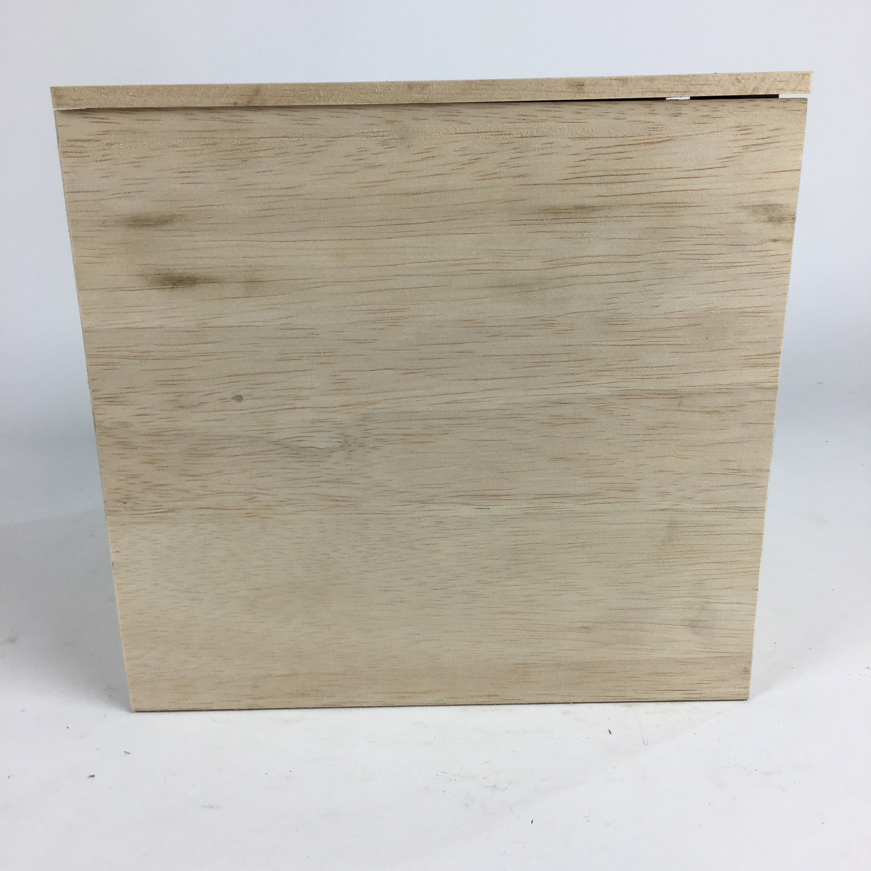 Japanese Wooden Storage Box Pottery Vtg Hako Inside 21.5x21.3x20cm WB815