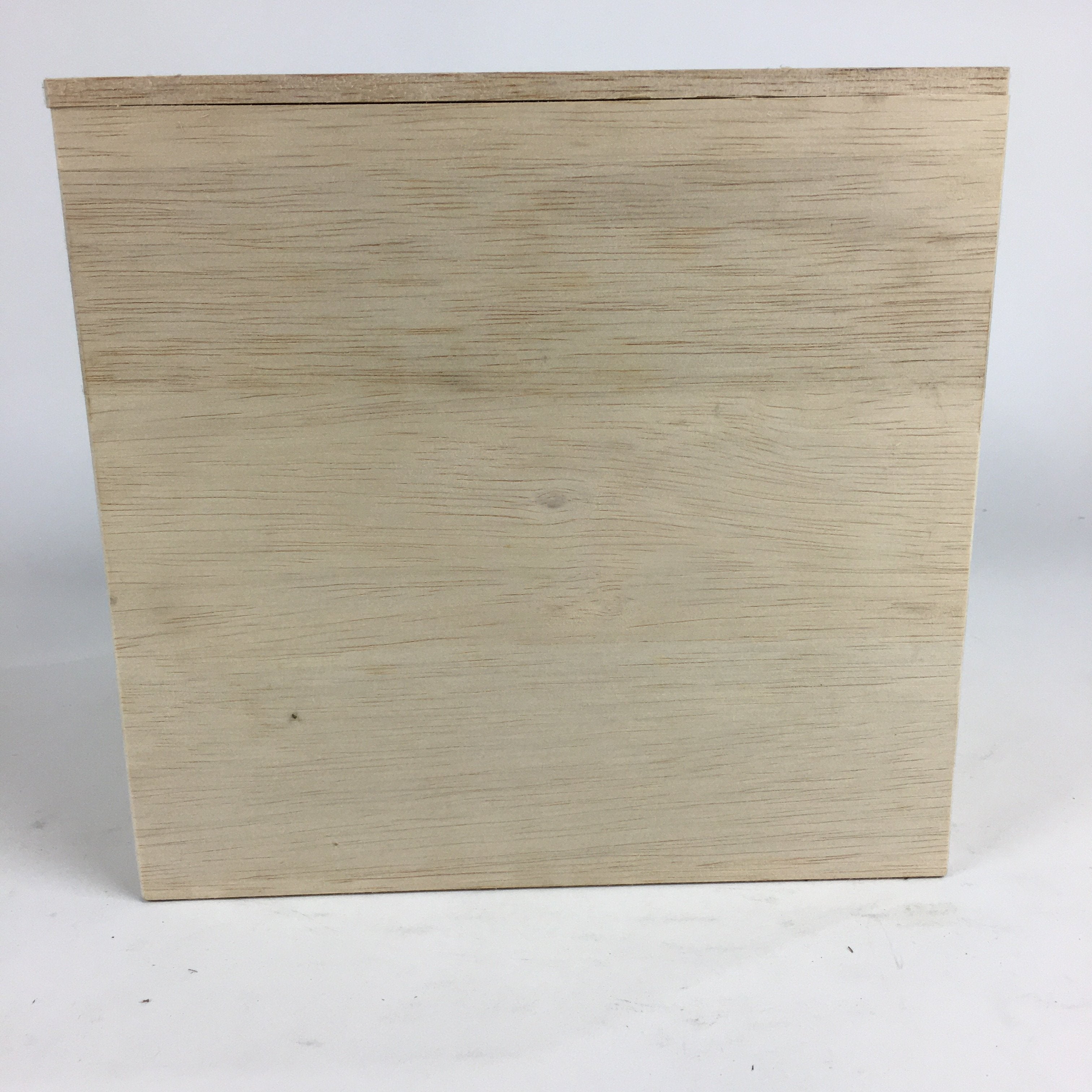 Japanese Wooden Storage Box Pottery Vtg Hako Inside 21.5x21.3x20cm WB815