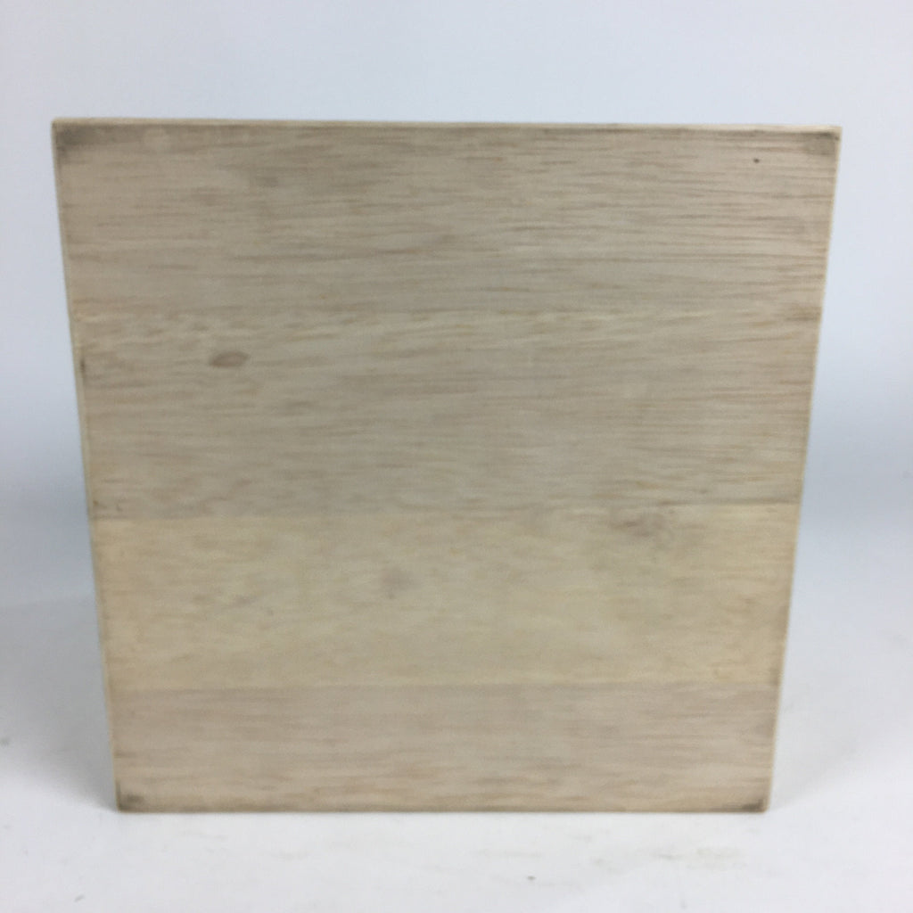 Japanese Wooden Storage Box Pottery Vtg Hako Inside 21.5x21.3x20cm WB815