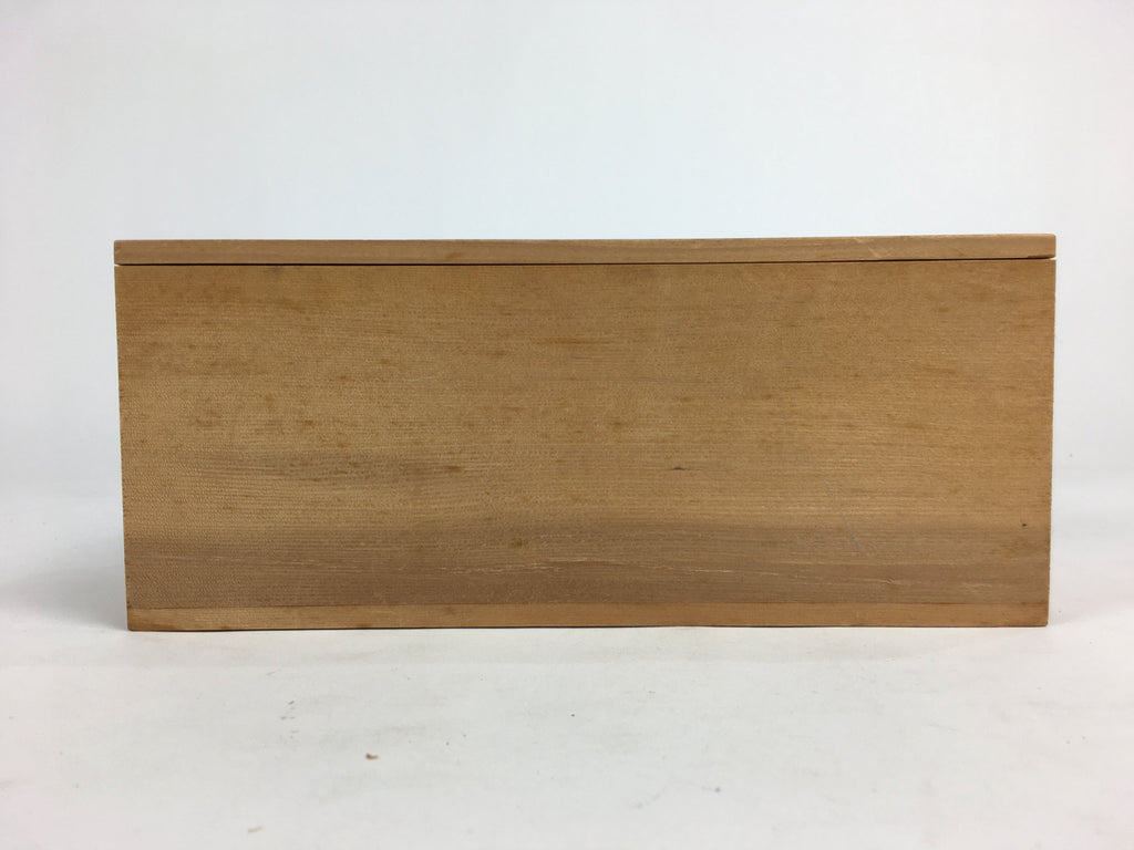 Japanese Wooden Storage Box Pottery Vtg Hako Inside 23.3x9x9cm WB827