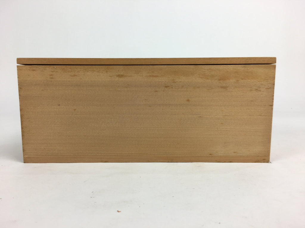 Japanese Wooden Storage Box Pottery Vtg Hako Inside 23.3x9x9cm WB827