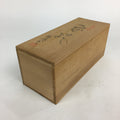 Japanese Wooden Storage Box Pottery Vtg Hako Inside 23.3x9x9cm WB827