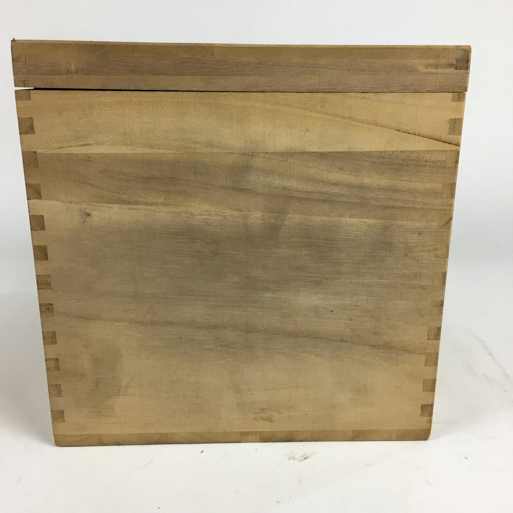 Japanese Wooden Storage Box Pottery Vtg Hako Inside 23x29.3x21.4 cm WB820