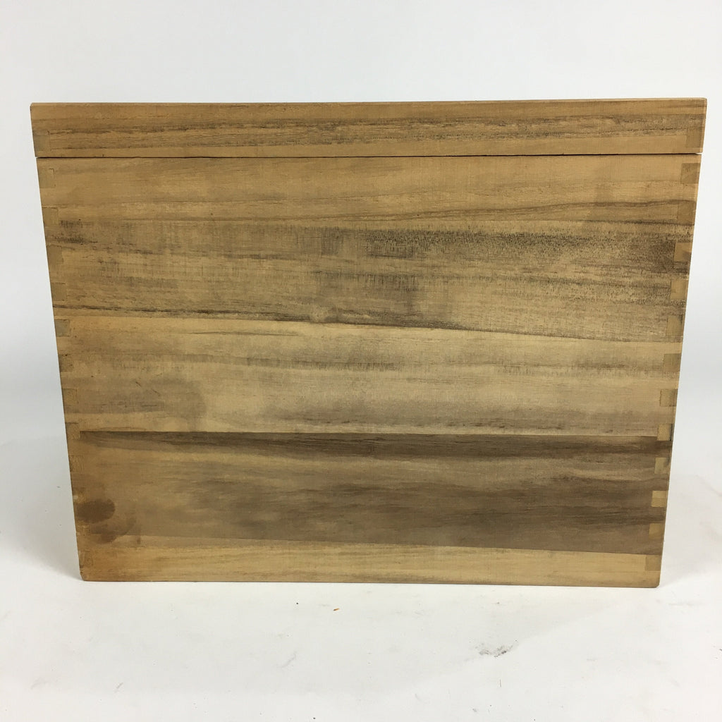 Japanese Wooden Storage Box Pottery Vtg Hako Inside 23x29.3x21.4 cm WB820