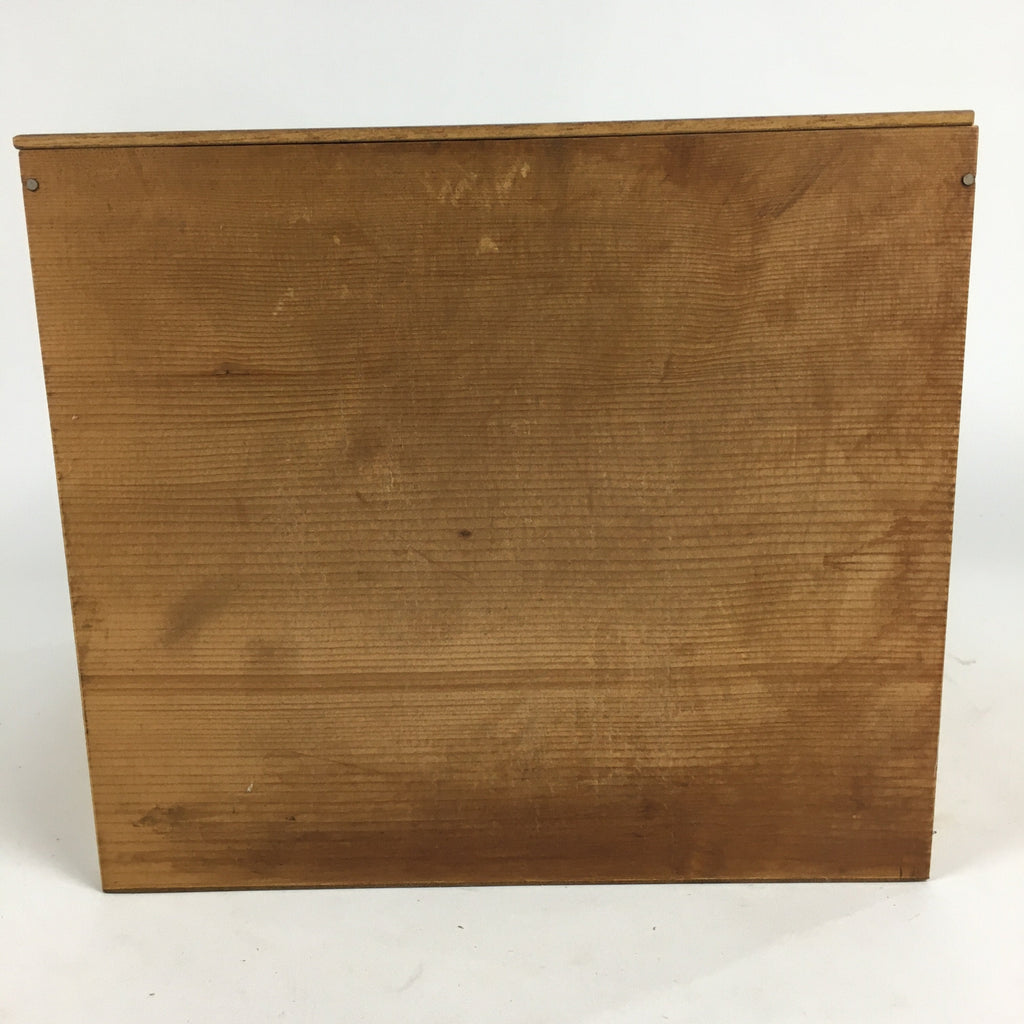 Japanese Wooden Storage Box Pottery Vtg Hako Inside 25.2 x25.2 x22.7cm WB813