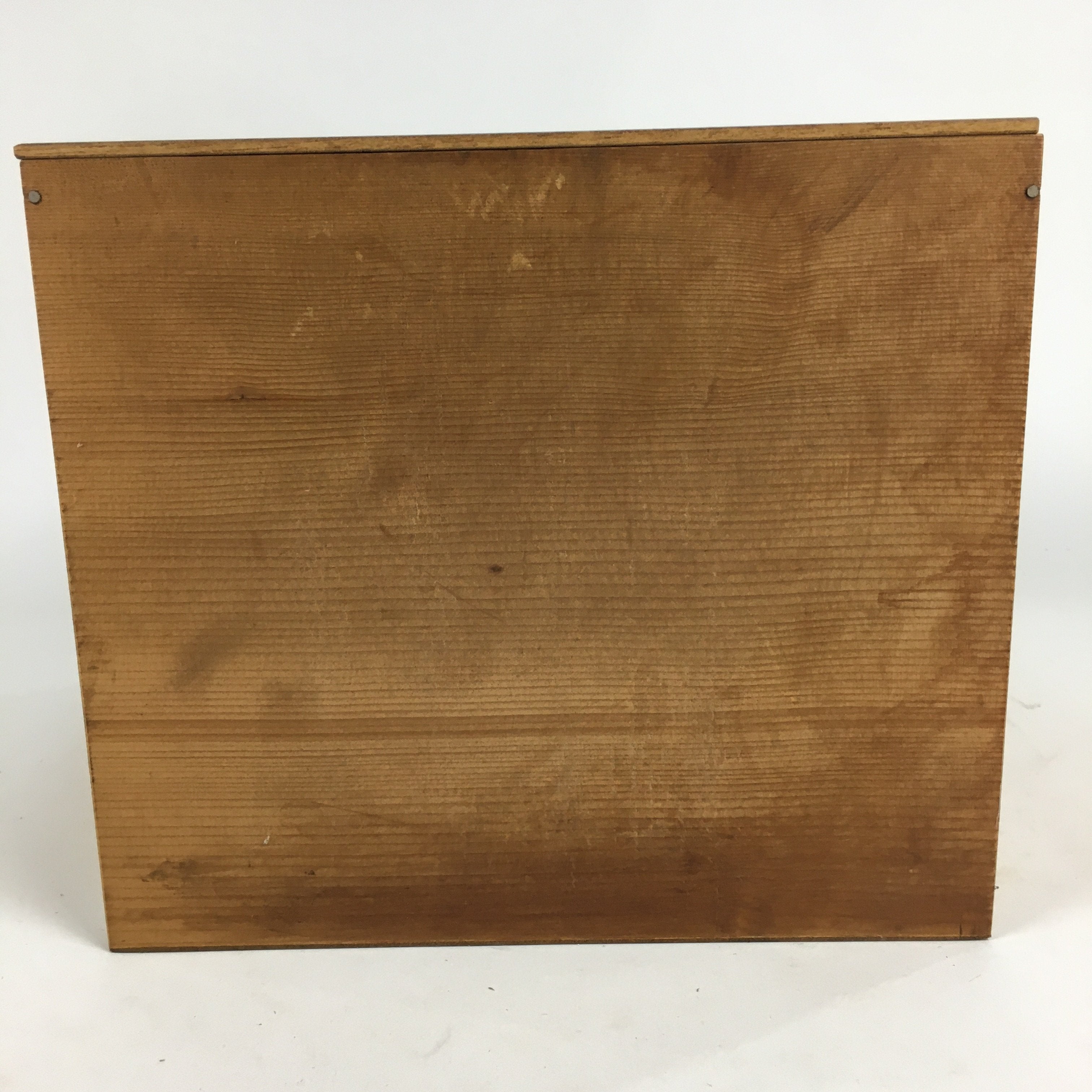 Japanese Wooden Storage Box Pottery Vtg Hako Inside 25.2 x25.2 x22.7cm WB813