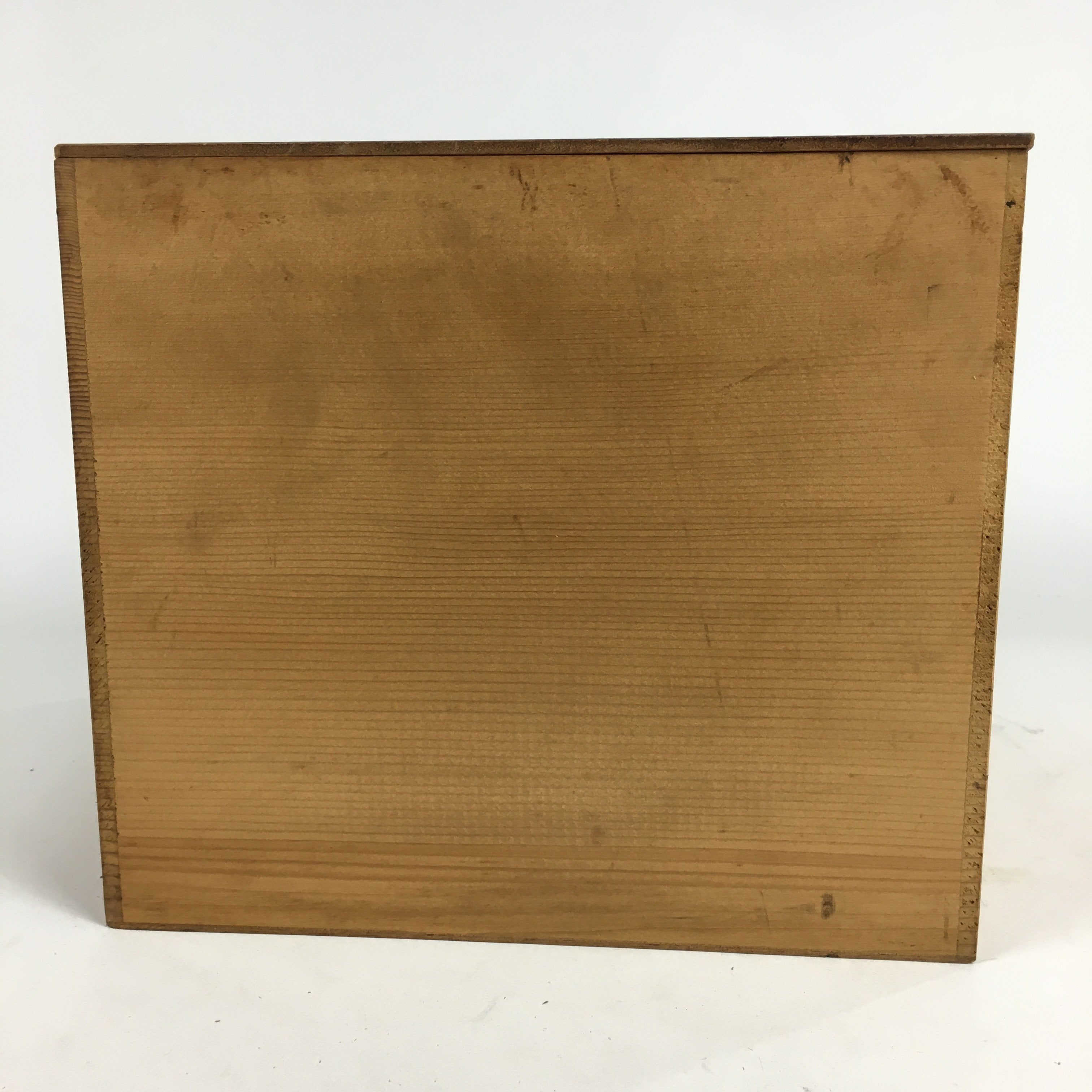 Japanese Wooden Storage Box Pottery Vtg Hako Inside 25.2 x25.2 x22.7cm WB813