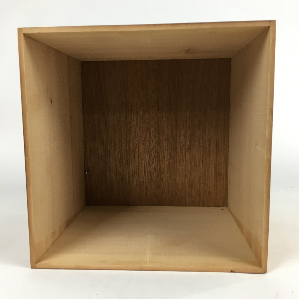 Japanese Wooden Storage Box Pottery Vtg Hako Inside 25.2 x25.2 x22.7cm WB813