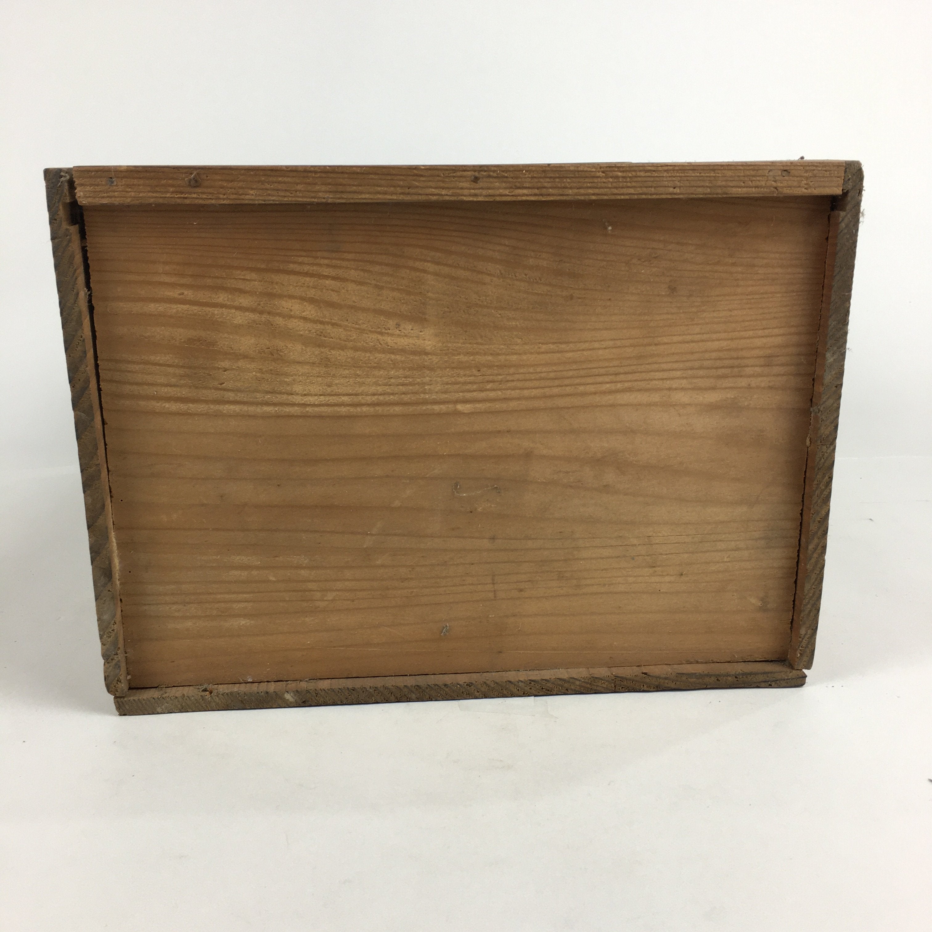 Japanese Wooden Storage Box Pottery Vtg Hako Inside 27x18x34.5cm WB840