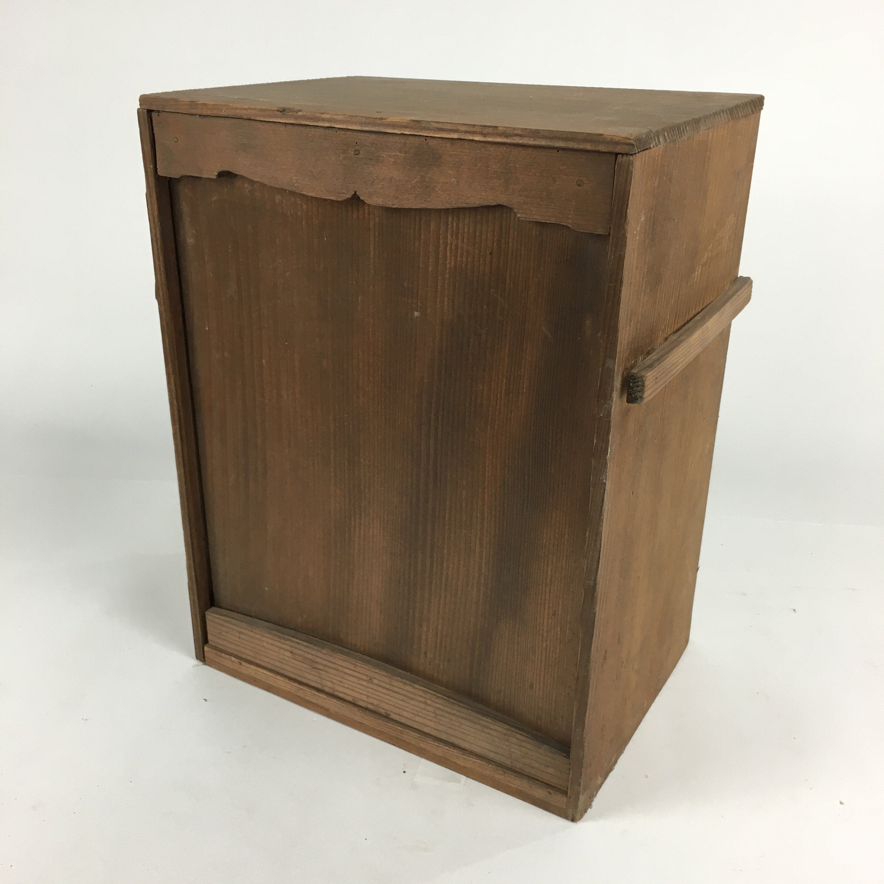 Japanese Wooden Storage Box Pottery Vtg Hako Inside 27x18x34.5cm WB840