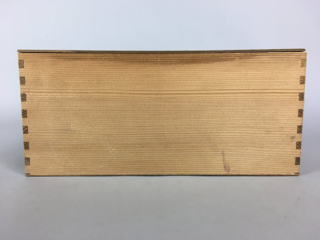 Japanese Wooden Storage Box Pottery Vtg Hako Inside 29.9x13.3x13.3cm WB779