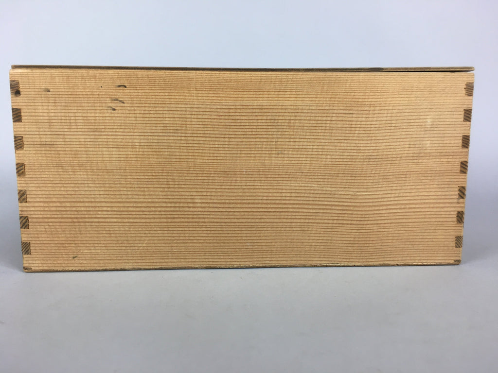 Japanese Wooden Storage Box Pottery Vtg Hako Inside 29.9x13.3x13.3cm WB779