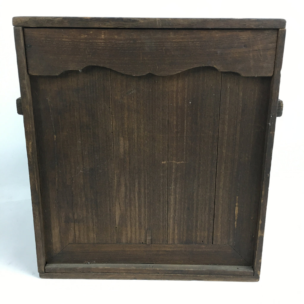 Japanese Wooden Storage Box Pottery Vtg Hako Inside 29x28.3x31.7cm WB834