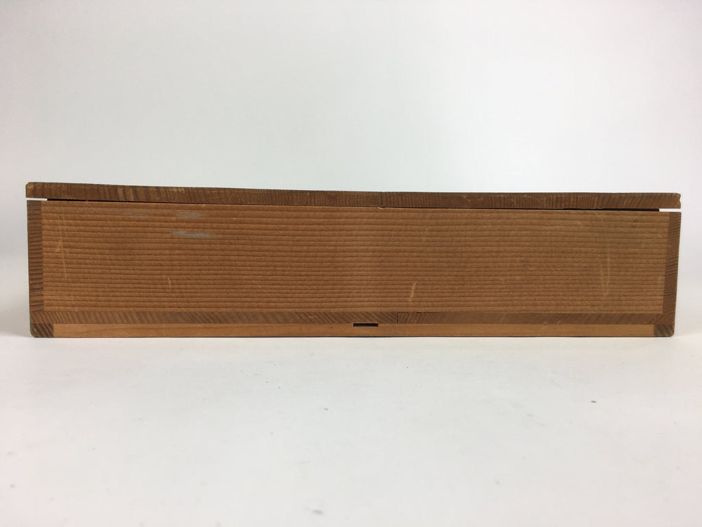 Japanese Wooden Storage Box Pottery Vtg Hako Inside 32.7x32.7x5.5cm WB792