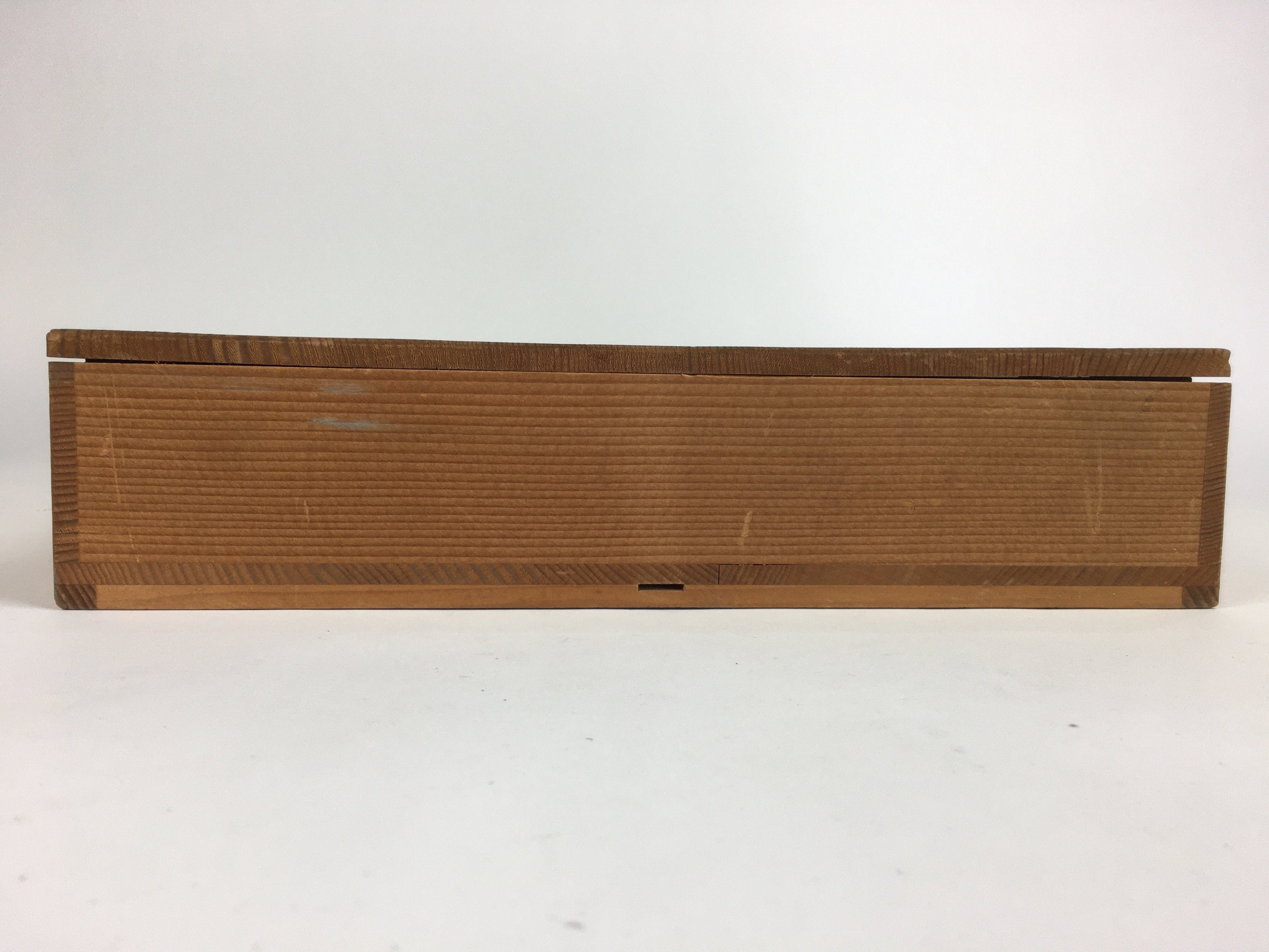 Japanese Wooden Storage Box Pottery Vtg Hako Inside 32.7x32.7x5.5cm WB792