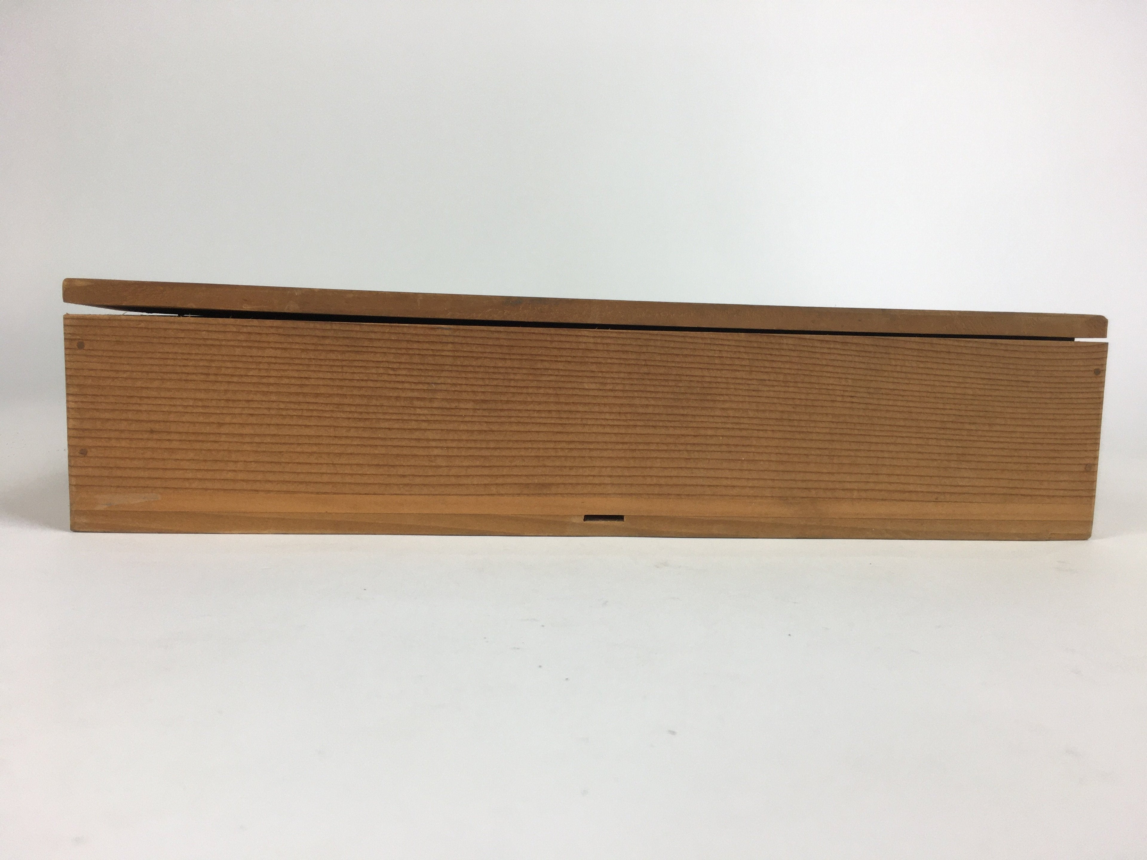 Japanese Wooden Storage Box Pottery Vtg Hako Inside 32.7x32.7x5.5cm WB792