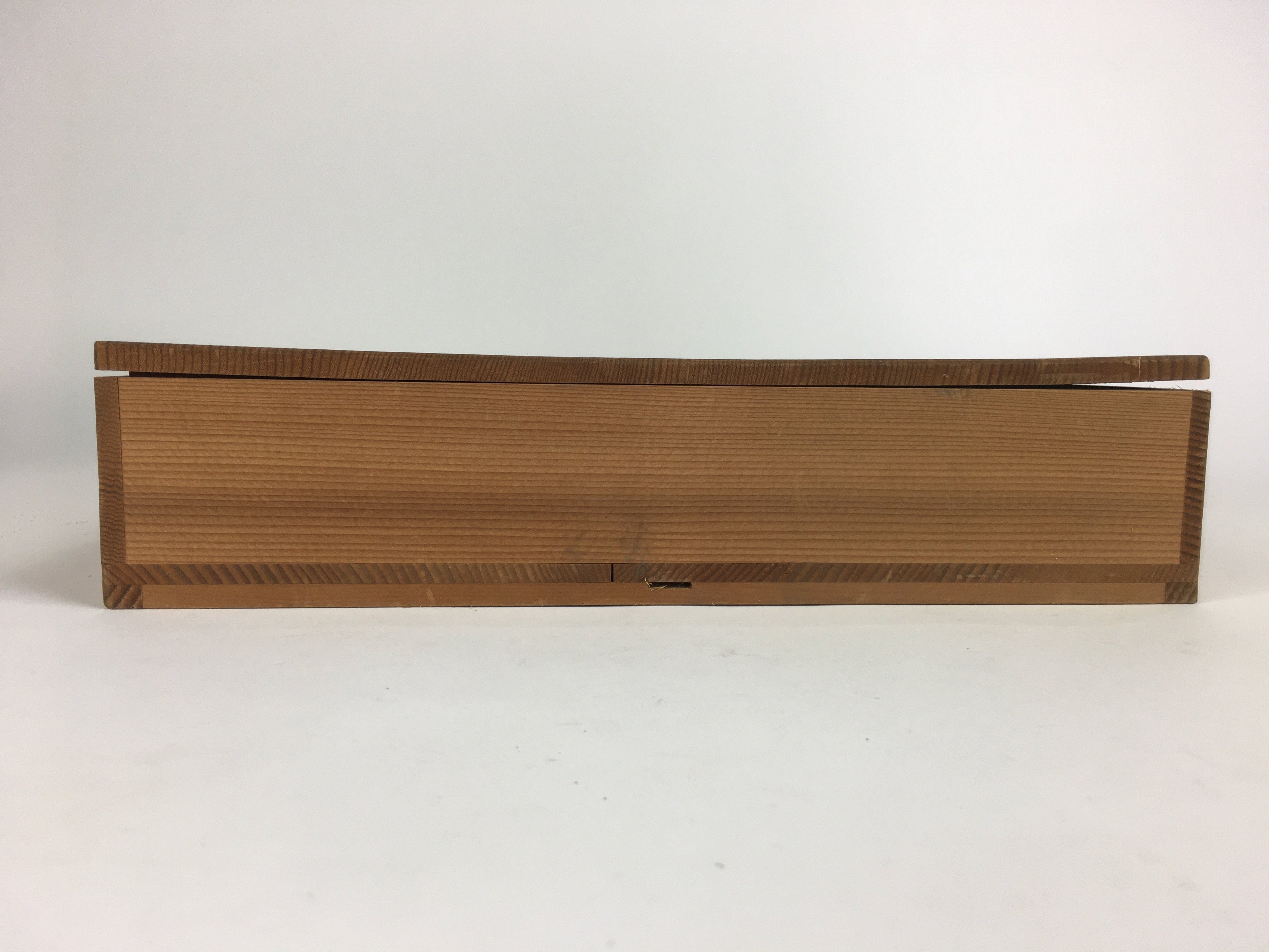 Japanese Wooden Storage Box Pottery Vtg Hako Inside 32.7x32.7x5.5cm WB792