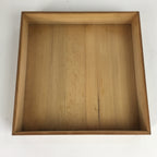 Japanese Wooden Storage Box Pottery Vtg Hako Inside 32.7x32.7x5.5cm WB792