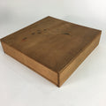 Japanese Wooden Storage Box Pottery Vtg Hako Inside 32.7x32.7x5.5cm WB792