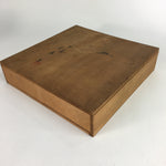 Japanese Wooden Storage Box Pottery Vtg Hako Inside 32.7x32.7x5.5cm WB792