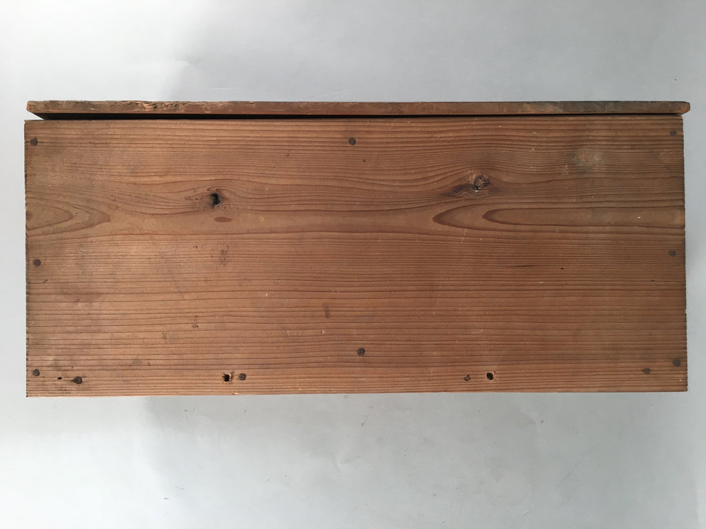 Japanese Wooden Storage Box Pottery Vtg Hako Inside 37x16.5x15cm WB765