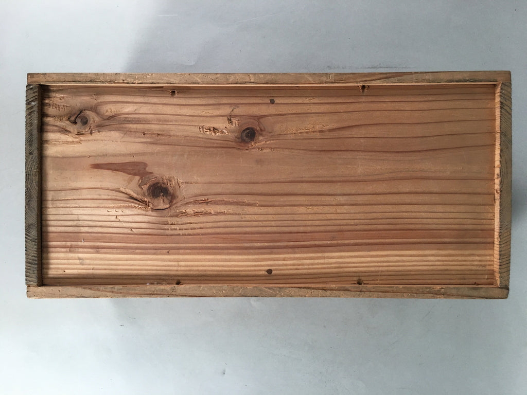 Japanese Wooden Storage Box Pottery Vtg Hako Inside 37x16.5x15cm WB765