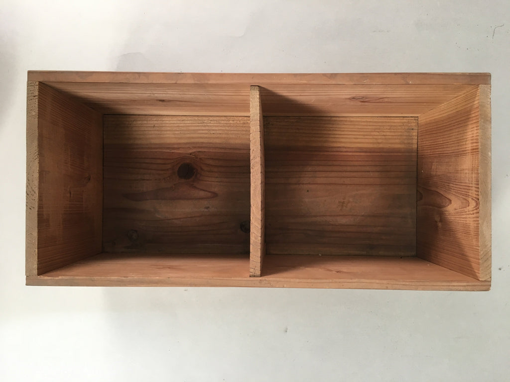 Japanese Wooden Storage Box Pottery Vtg Hako Inside 37x16.5x15cm WB765