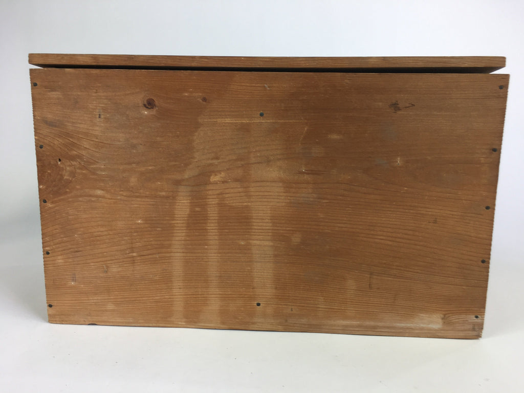 Japanese Wooden Storage Box Pottery Vtg Hako Inside 41x20.5x23.7cm WB788