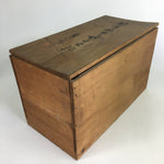 Japanese Wooden Storage Box Pottery Vtg Hako Inside 41x20.5x23.7cm WB788