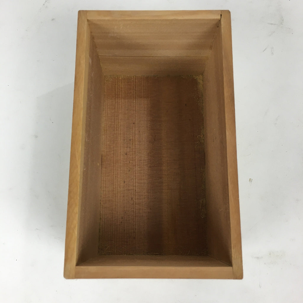 Japanese Wooden Storage Box Pottery Vtg Hako Inside 9.3x16.5x9 cm WB818