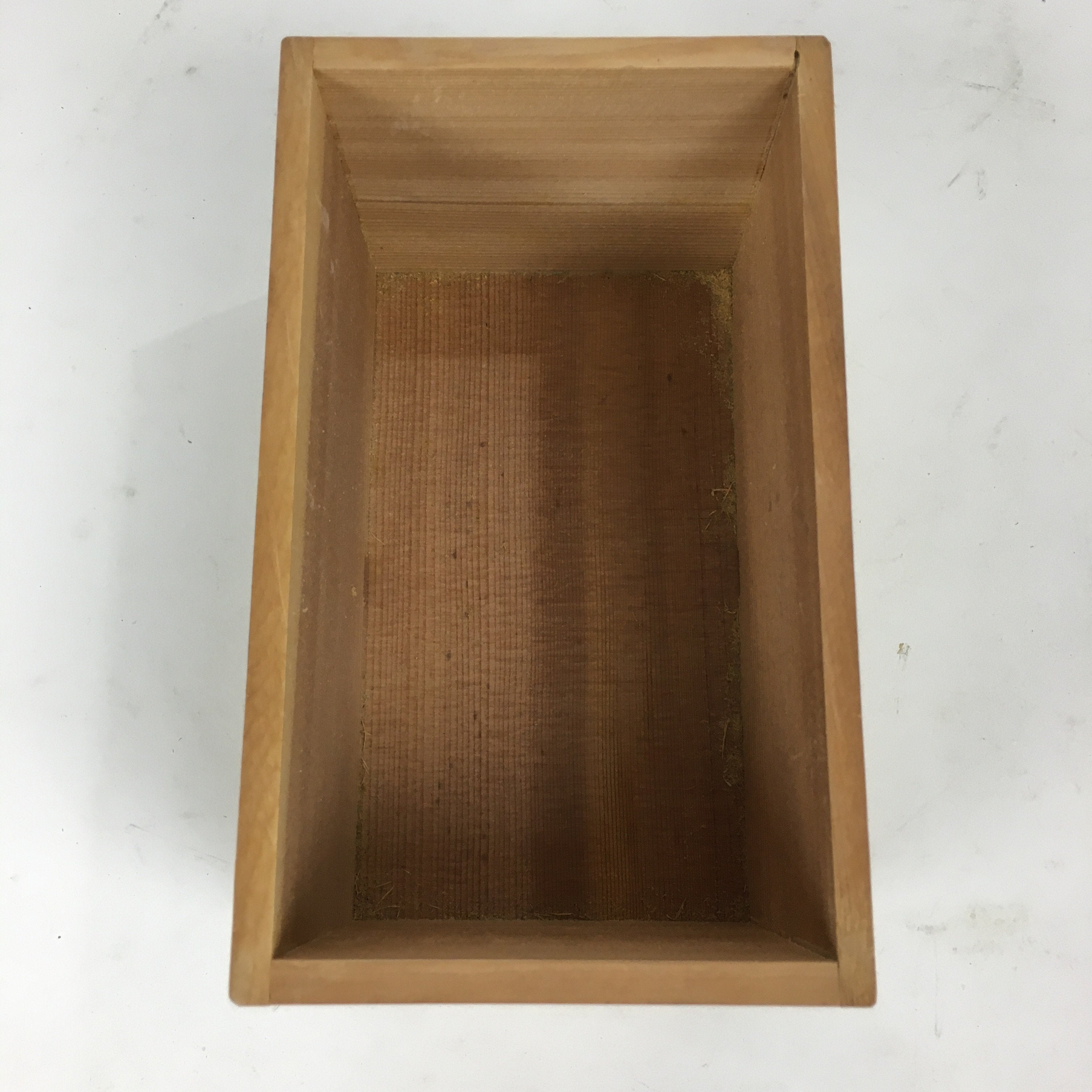 Japanese Wooden Storage Box Pottery Vtg Hako Inside 9.3x16.5x9 cm WB818
