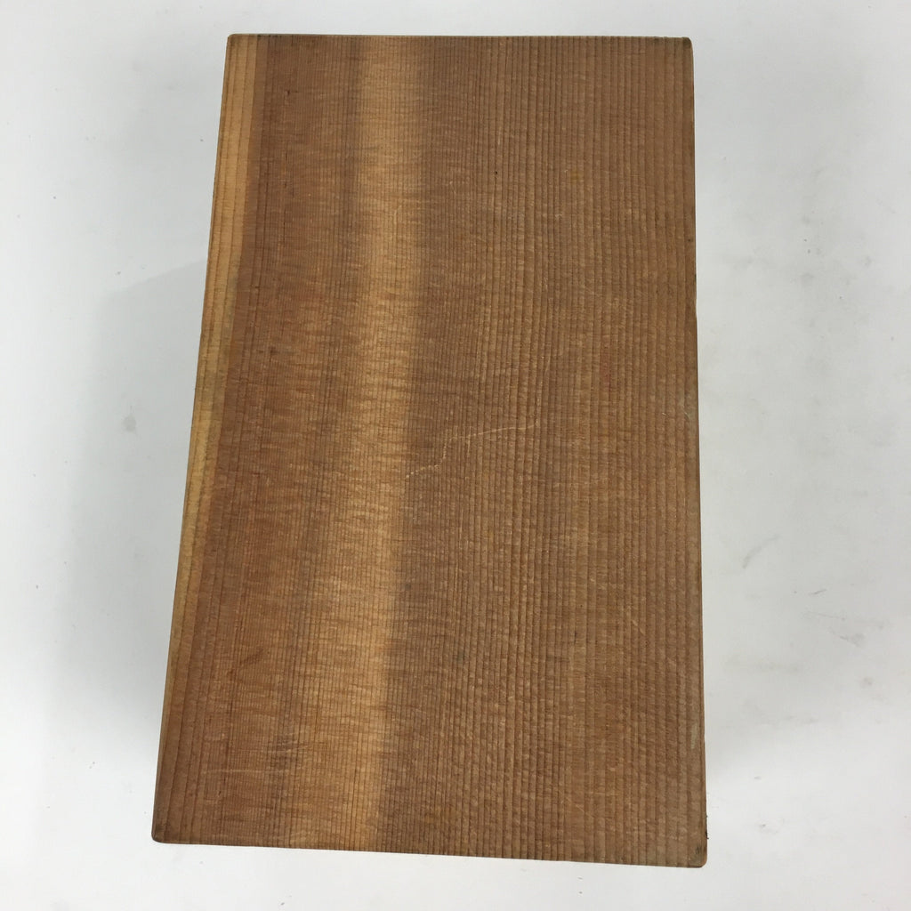Japanese Wooden Storage Box Pottery Vtg Hako Inside 9.3x16.5x9 cm WB818