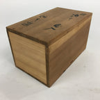 Japanese Wooden Storage Box Pottery Vtg Hako Inside 9.3x16.5x9 cm WB818