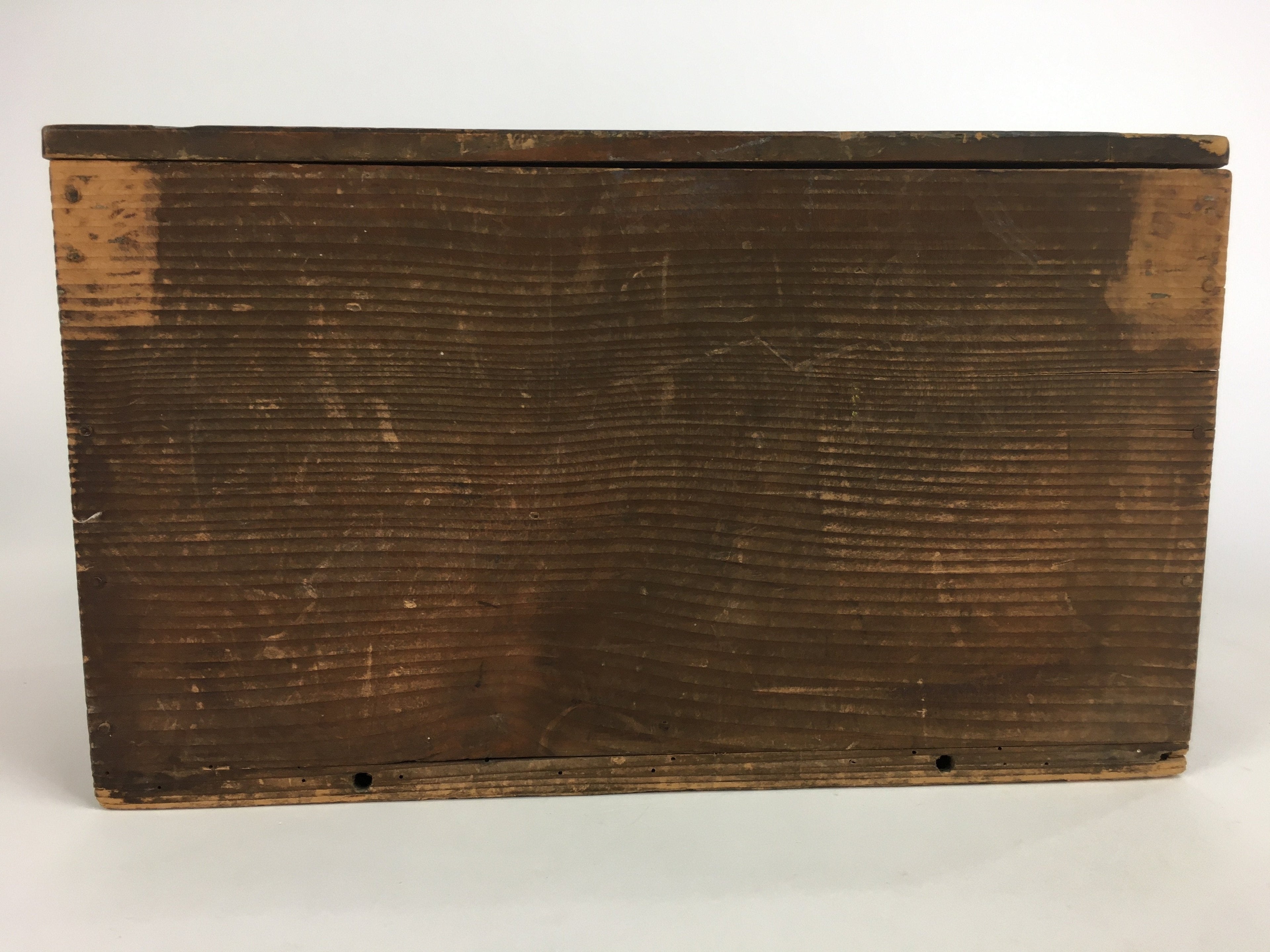 Japanese Wooden Storage Box Pottery Vtg Hako Inside30.5x15x17cm WB800