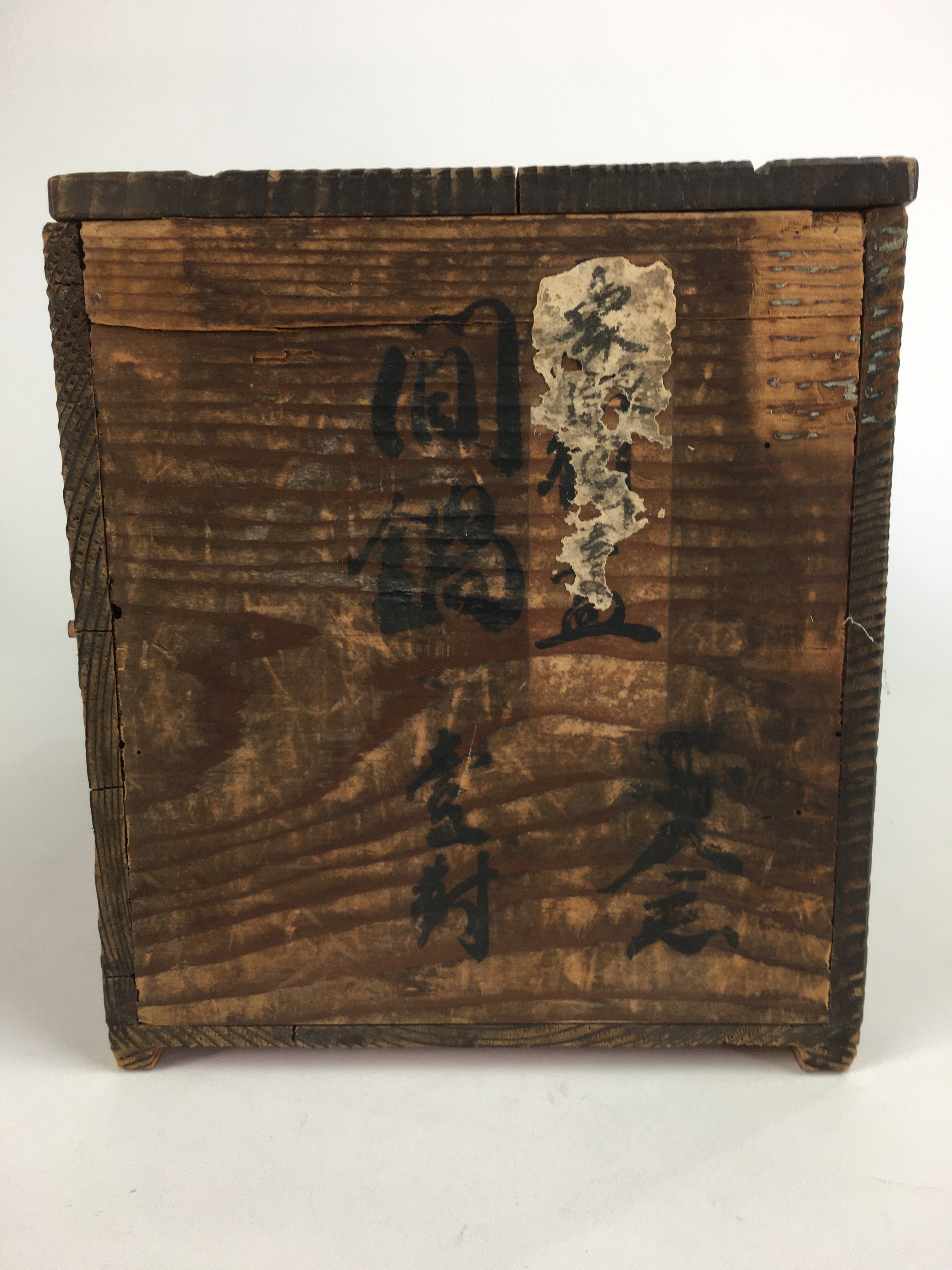 Japanese Wooden Storage Box Pottery Vtg Hako Inside30.5x15x17cm WB800
