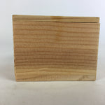 Japanese Wooden Storage Box Pottery Vtg Small Hako Inside 7 x 6.8x5.3cm WB805