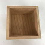 Japanese Wooden Storage Box Pottery Vtg Small Hako Inside 7 x 6.8x5.3cm WB805