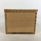 Japanese Wooden Storage Box Pottery Vtg Small Hako Inside 7.1x 6.9x5.4cm WB807