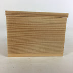 Japanese Wooden Storage Box Pottery Vtg Small Hako Inside 7.1x 6.9x5.4cm WB807