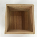 Japanese Wooden Storage Box Pottery Vtg Small Hako Inside 7.1x 6.9x5.4cm WB807