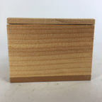 Japanese Wooden Storage Box Pottery Vtg Small Hako Inside 7.2 x 7 x 5 cm WB803