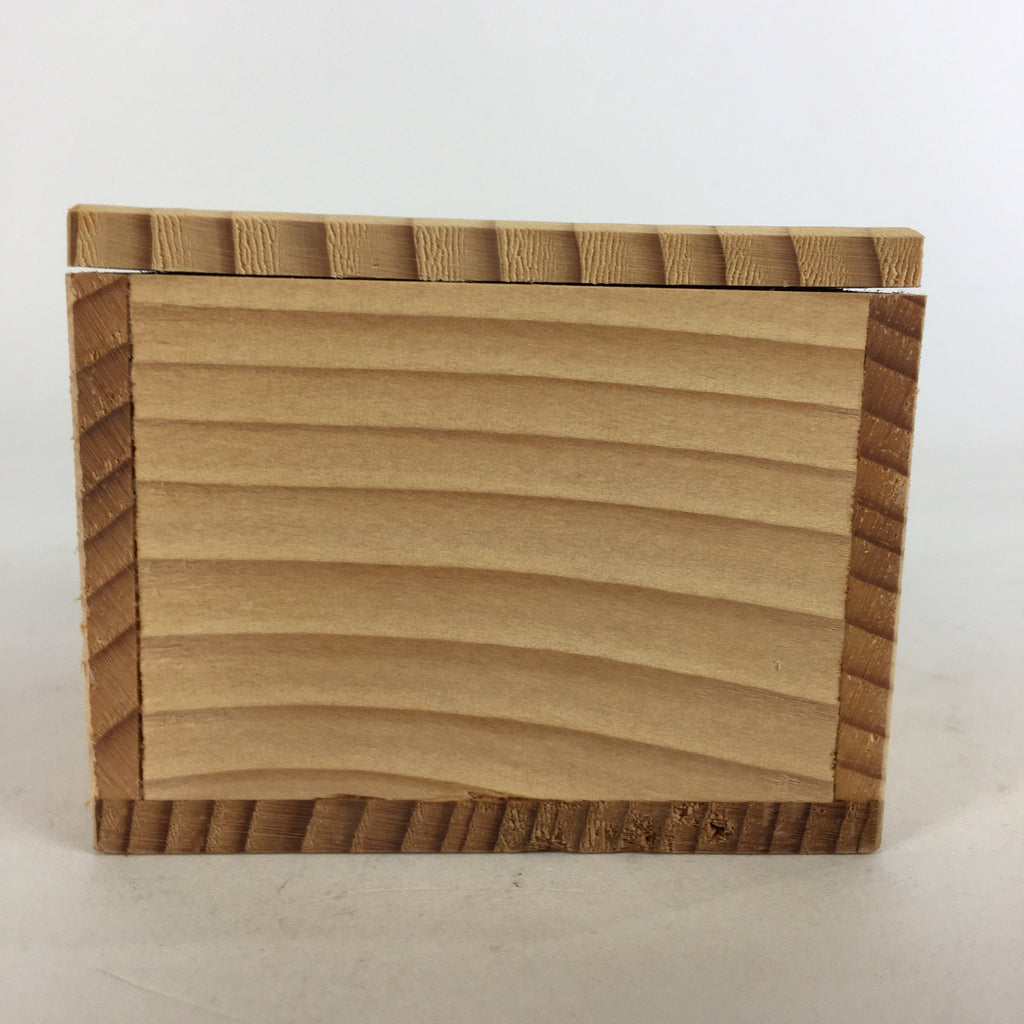 Japanese Wooden Storage Box Pottery Vtg Small Hako Inside 7.2 x 7 x 5 cm WB803