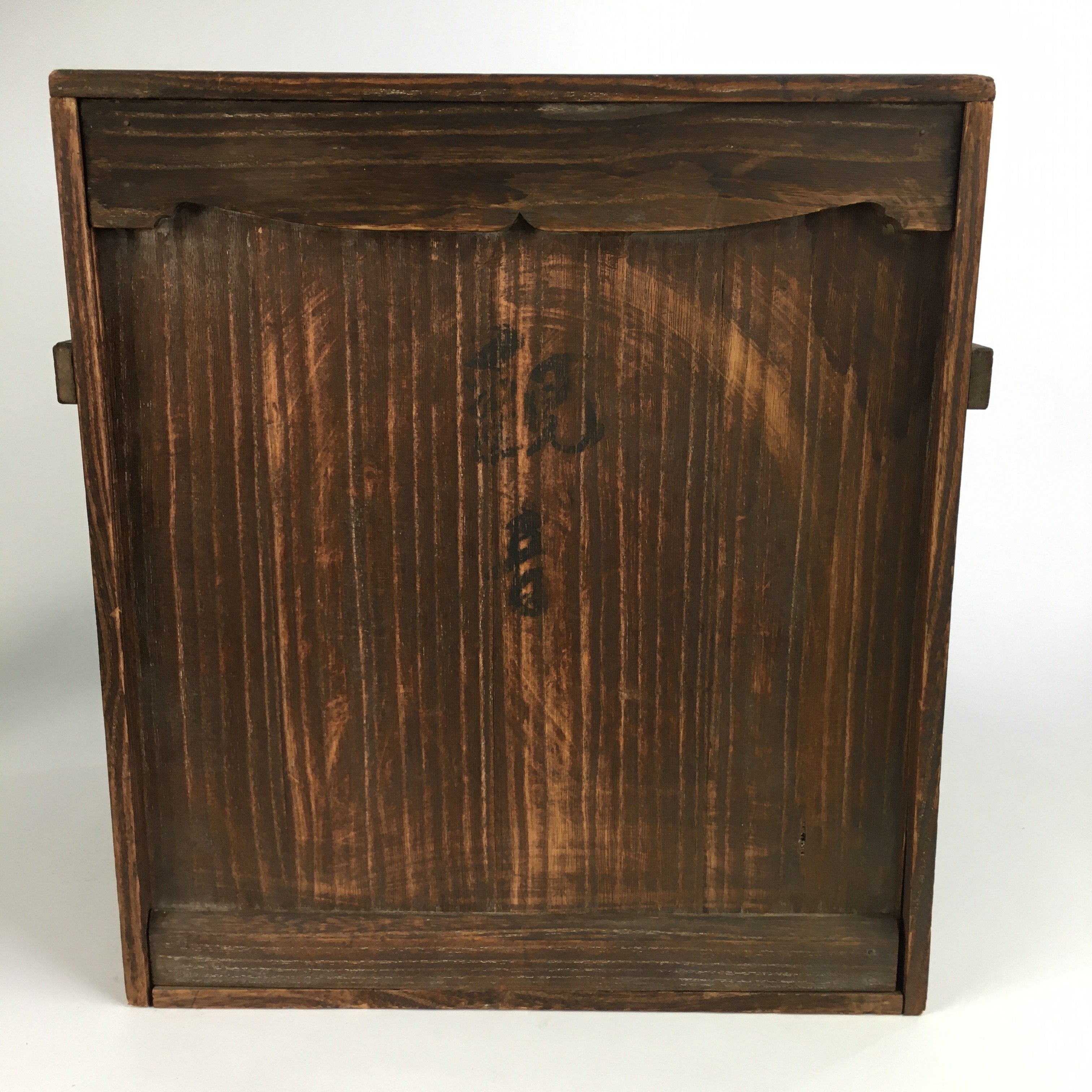 Japanese Wooden Storage Box Vtg Hako Slide Panel inside 41.7x38x31cm WB795