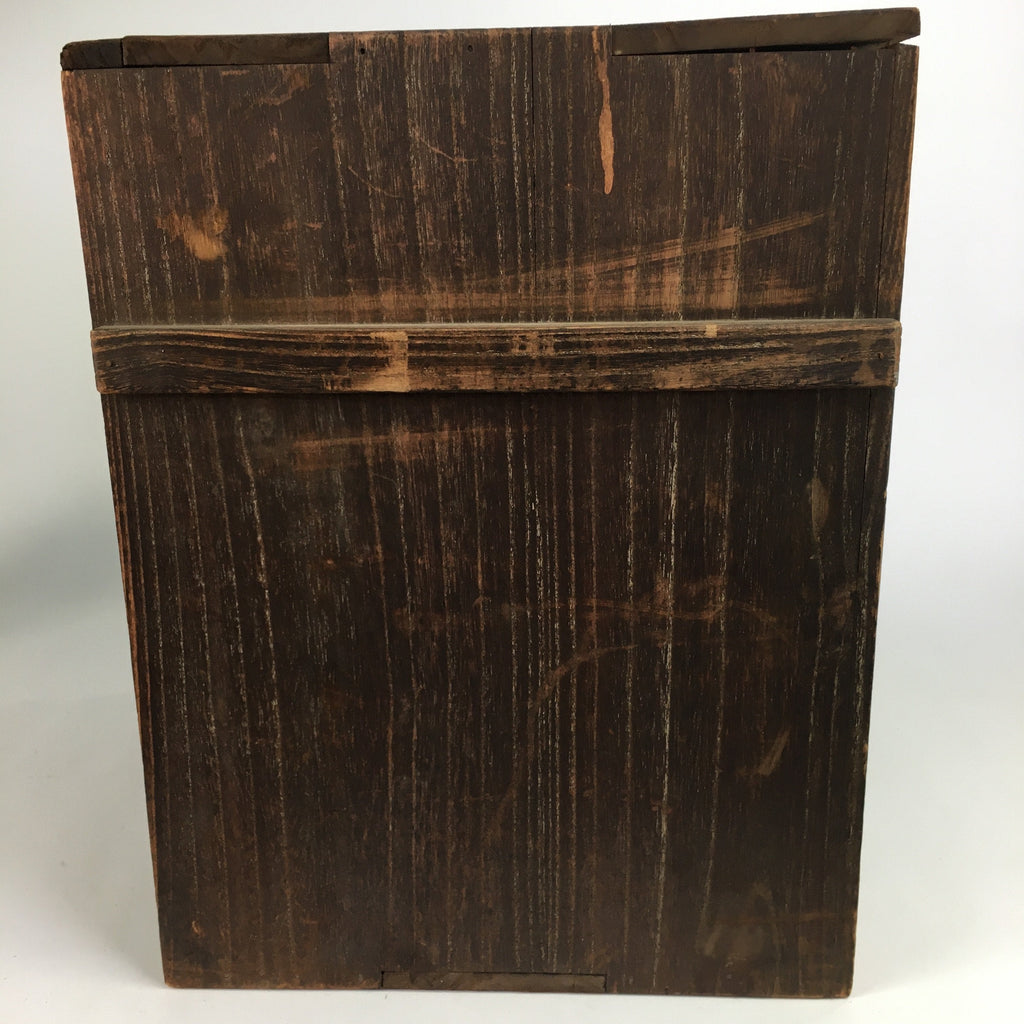 Japanese Wooden Storage Box Vtg Hako Slide Panel inside 41.7x38x31cm WB795