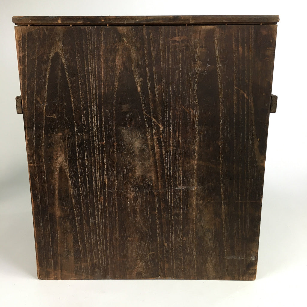Japanese Wooden Storage Box Vtg Hako Slide Panel inside 41.7x38x31cm WB795
