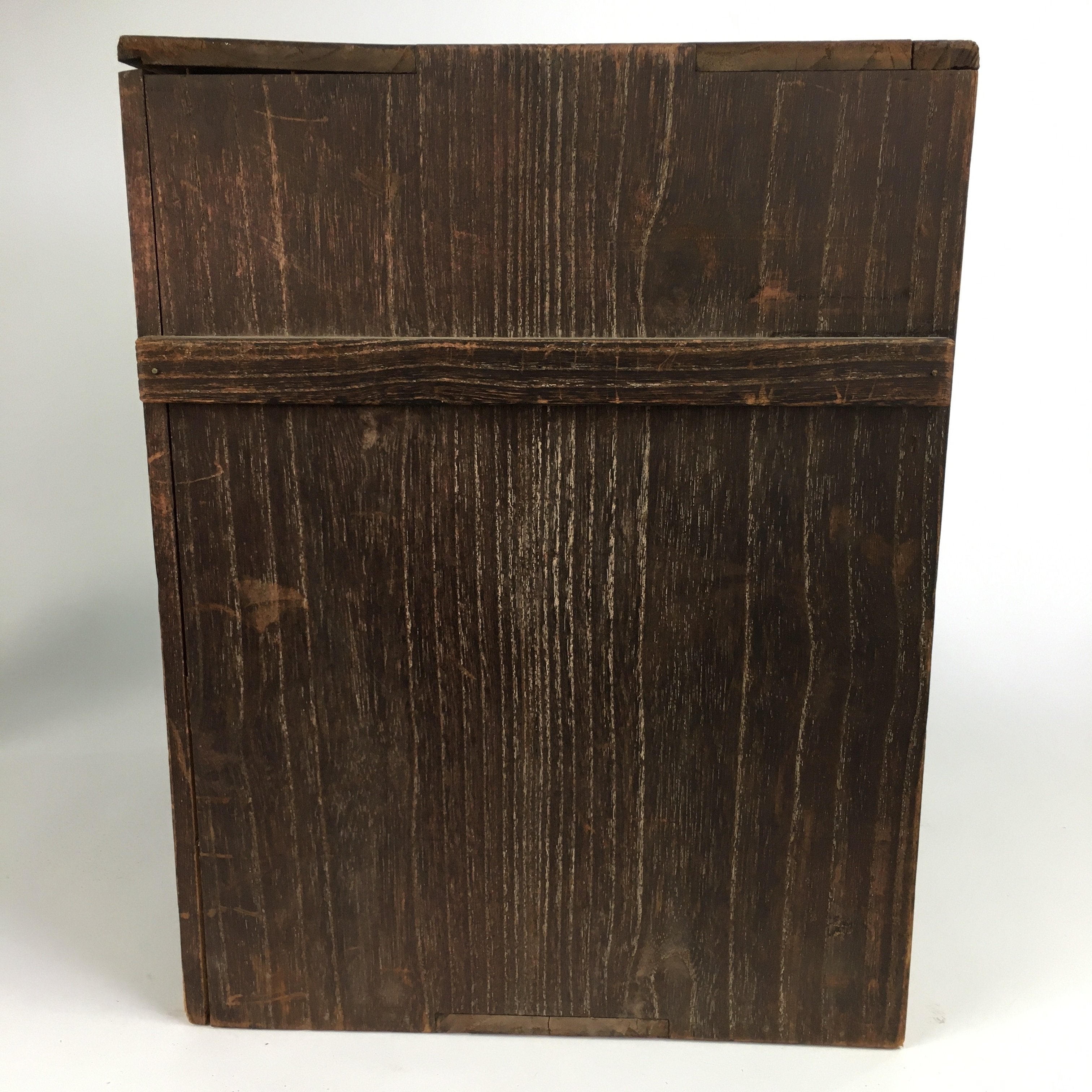 Japanese Wooden Storage Box Vtg Hako Slide Panel inside 41.7x38x31cm WB795