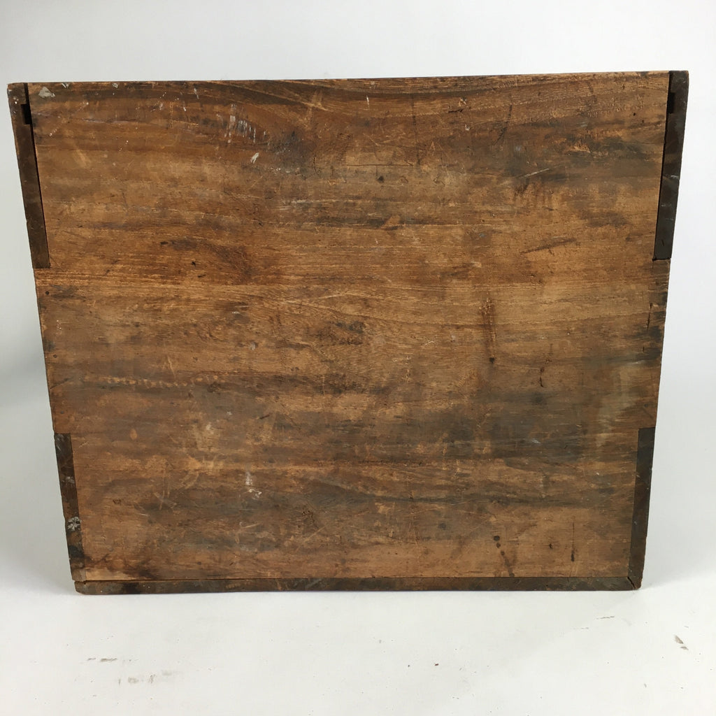Japanese Wooden Storage Box Vtg Hako Slide Panel inside 41.7x38x31cm WB795